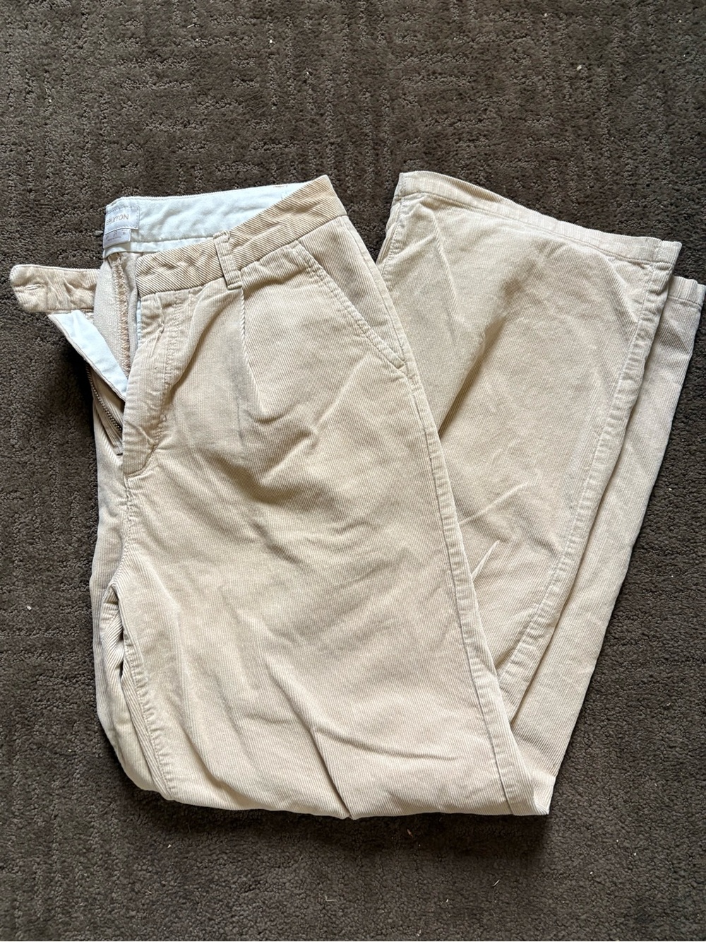 Brixton Wide Leg Khaki Corduroy Pants